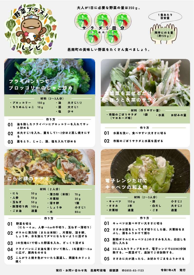 4月発行レシピの画像