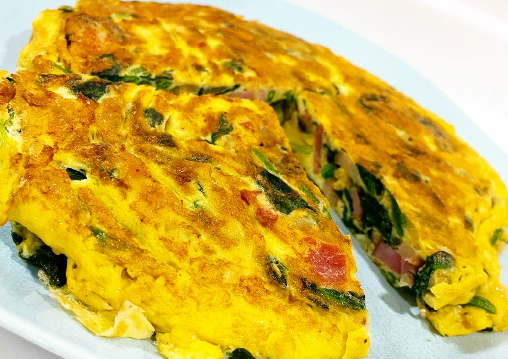 ほうれん草のオープンオムレツの画像