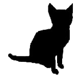 ねこ、シルエット002の画像1