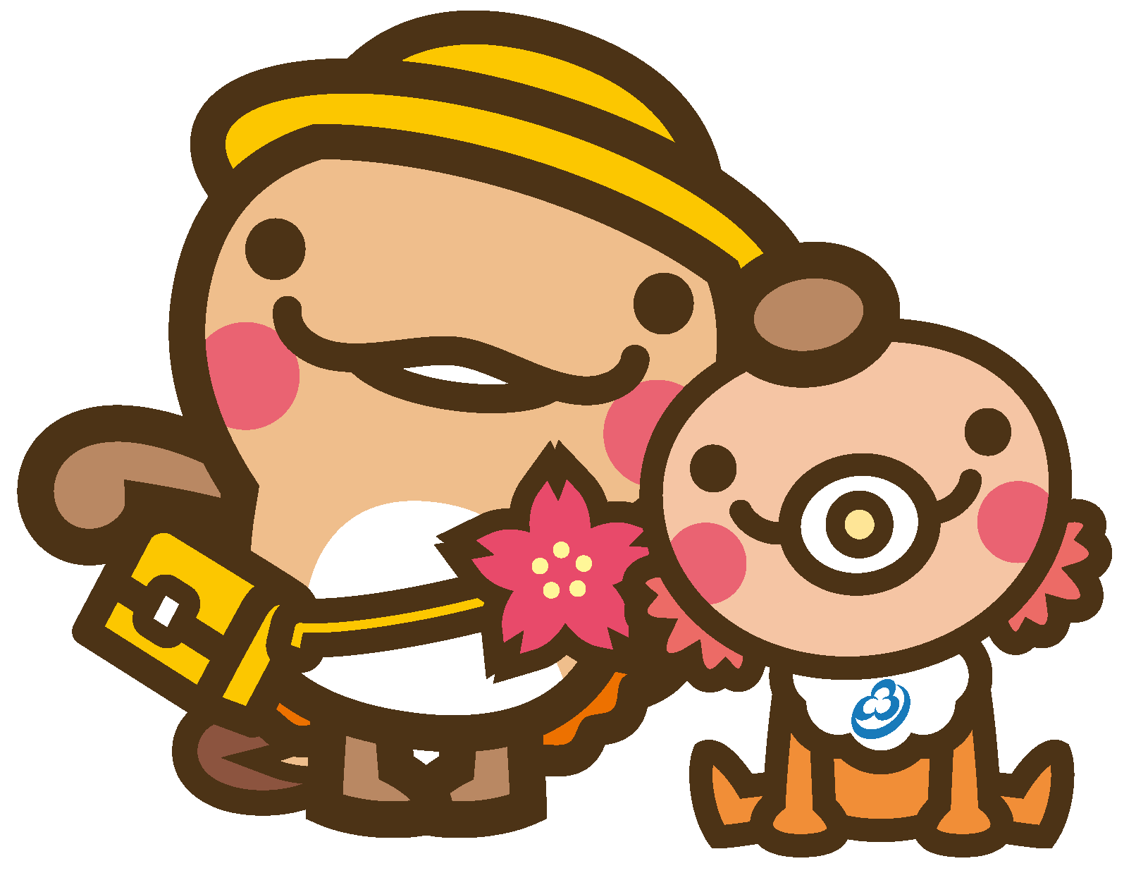 きょうだい(お座り)黄色帽