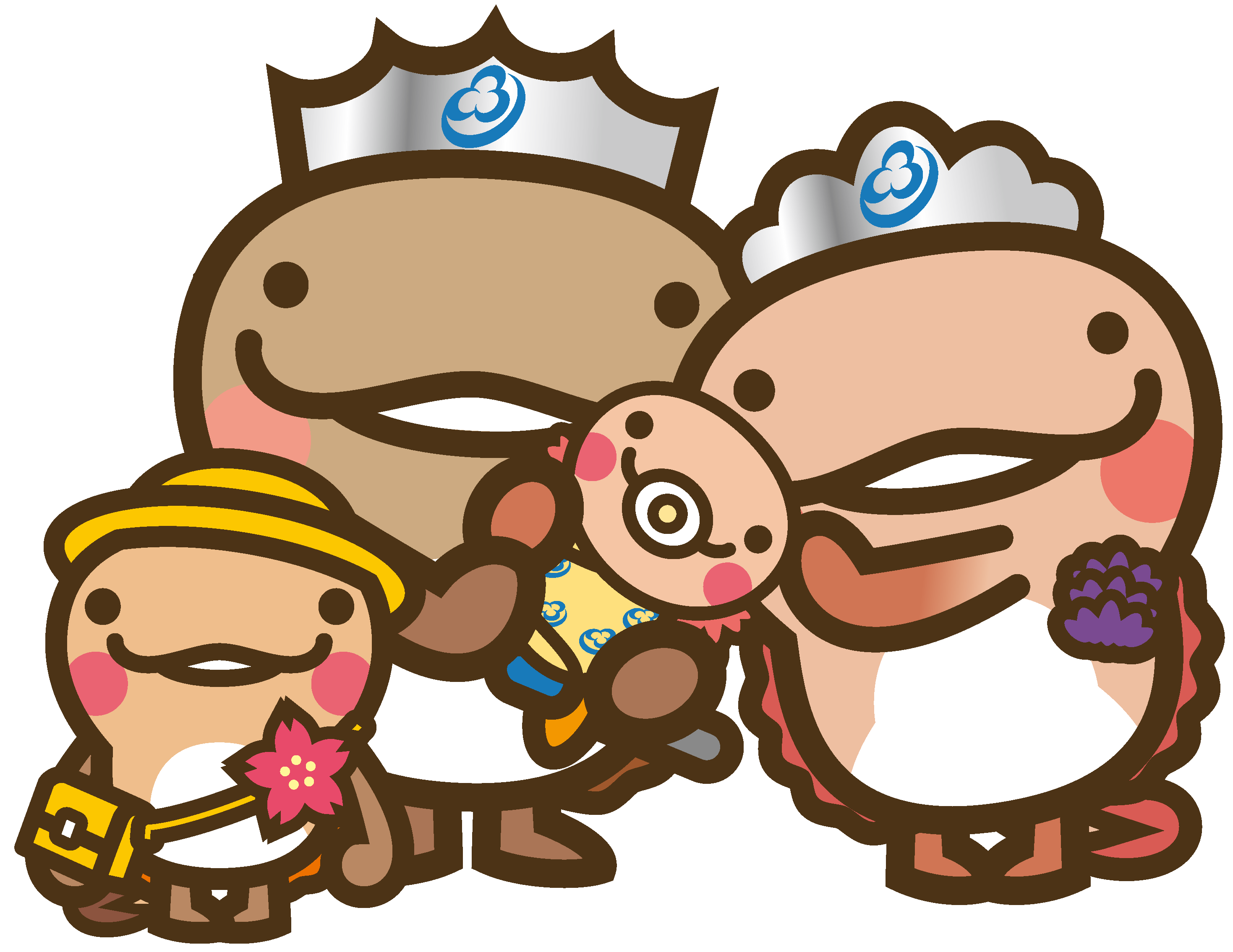 親子(抱っこ)黄色帽