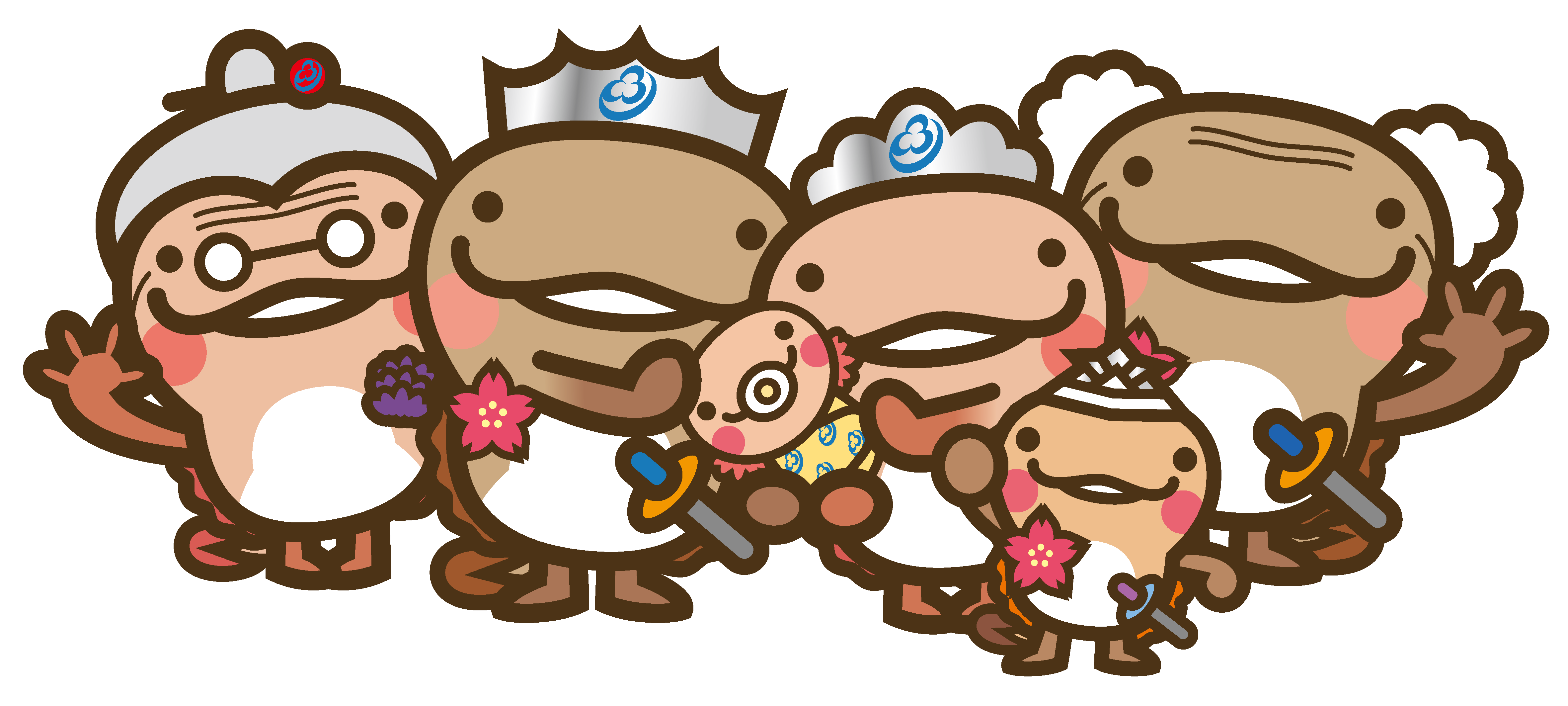 6人家族(抱っこ)カブト