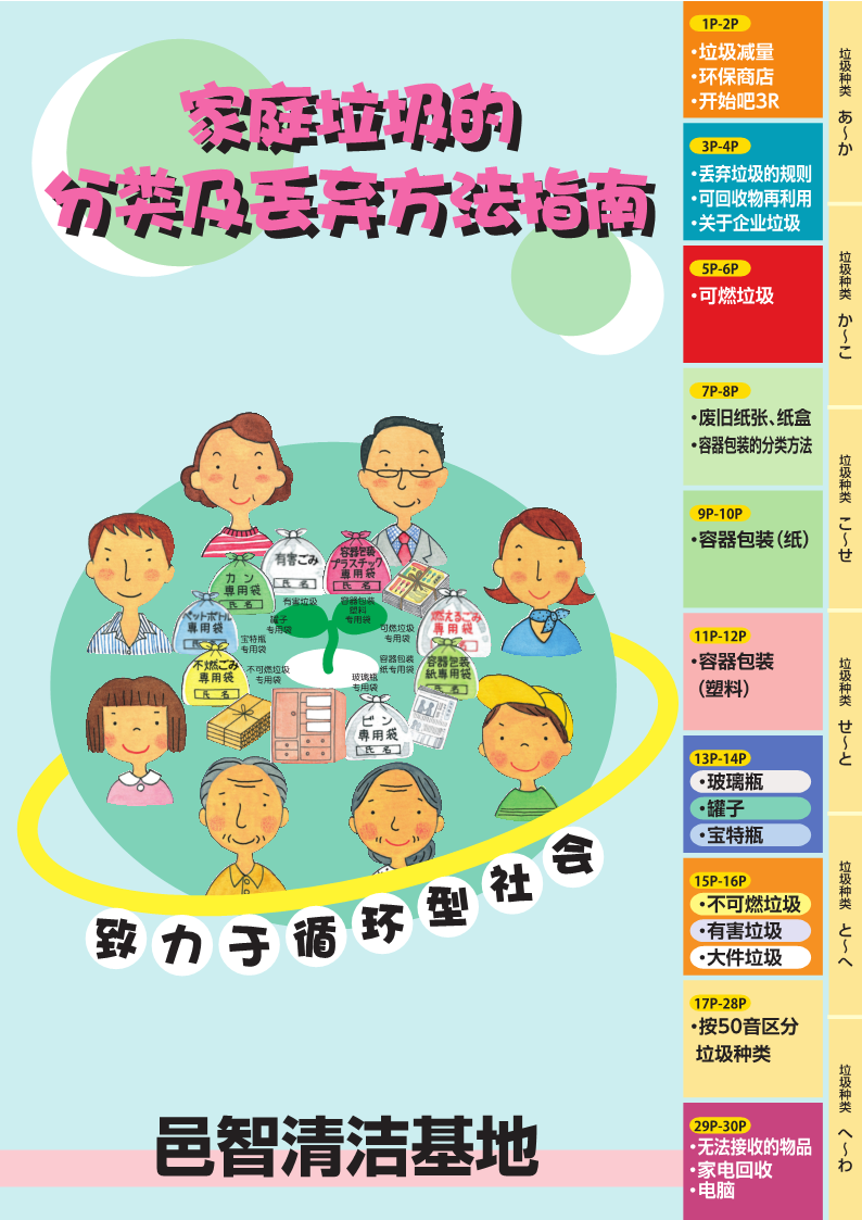 家庭ごみの分別と出し方のしおり（中国簡体字版）の画像