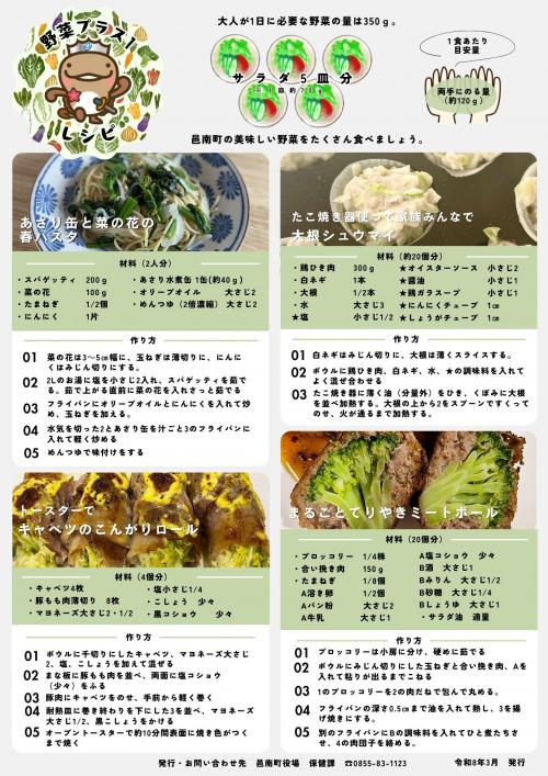 3月発行レシピの画像